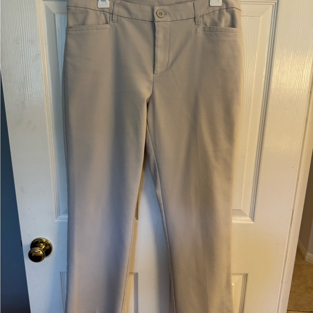 Christopher & Banks Tan Chinos Classic Straight-Leg